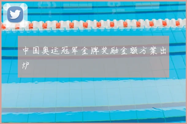 中国奥运冠军金牌奖励金额方案出炉