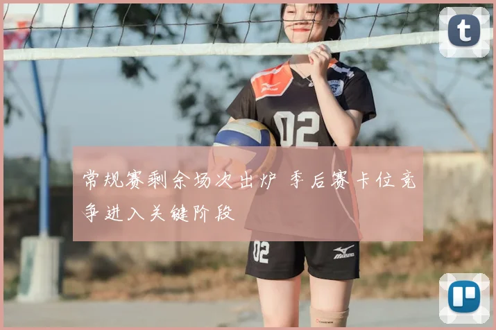 常规赛剩余场次出炉 季后赛卡位竞争进入关键阶段